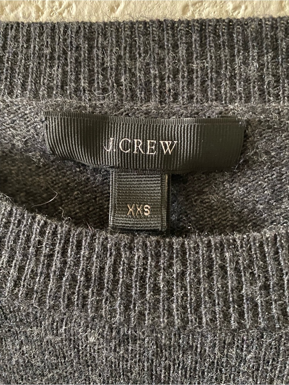 J.Crew French Bulldog Sweater Wool Blend Grey Pullover Size XXS - Picture 3 of 5